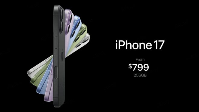 һĿiPhone 17ϵƷlȫϵˢ e128GB惦 5999Ԫ